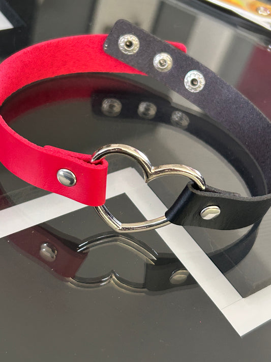 Choker Negro con Rojo